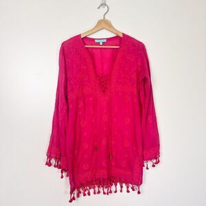 Melissa Odabash Pink Embroidered Cover Up M